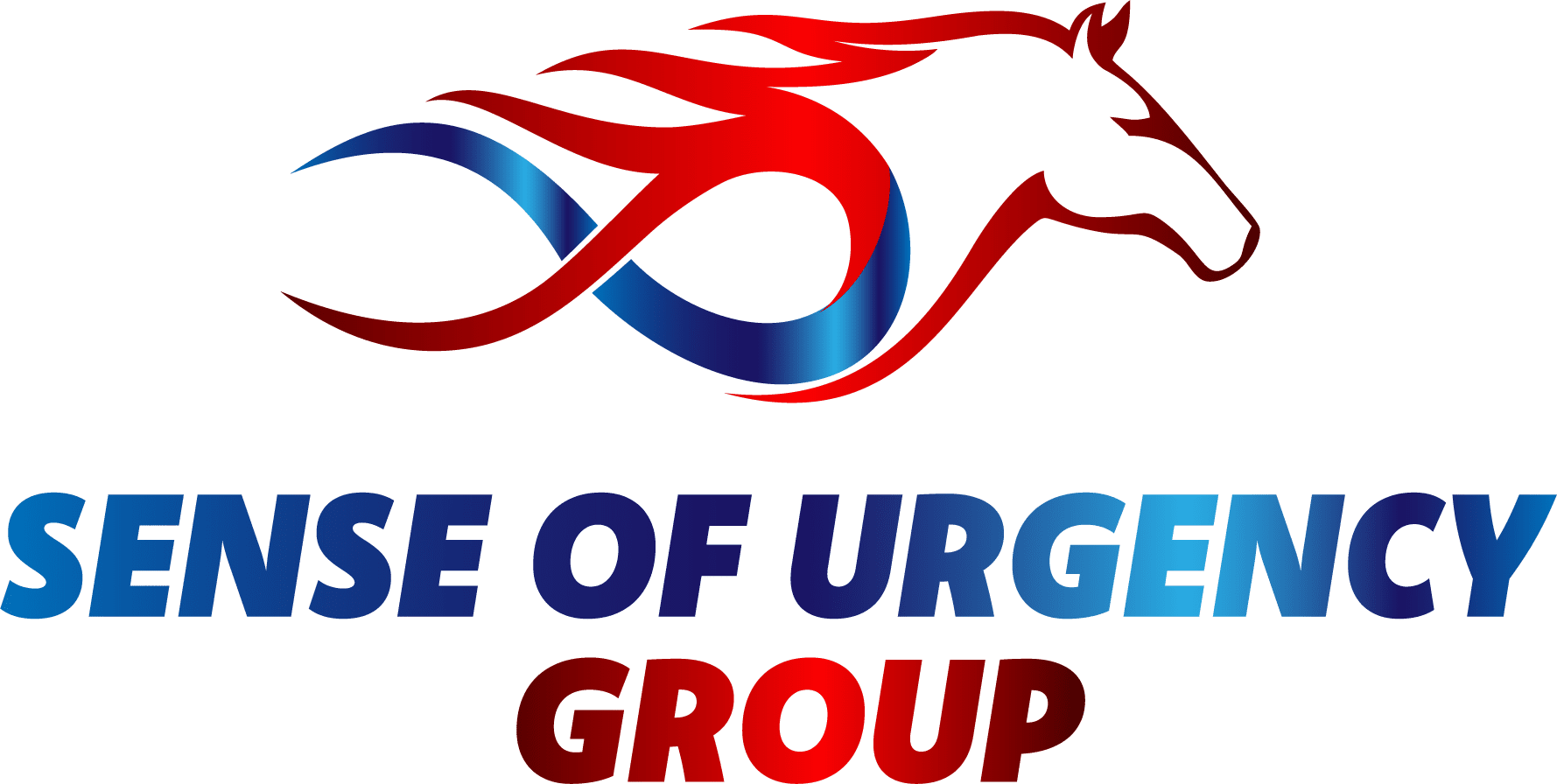 A red and blue logo for the house of urgent group.